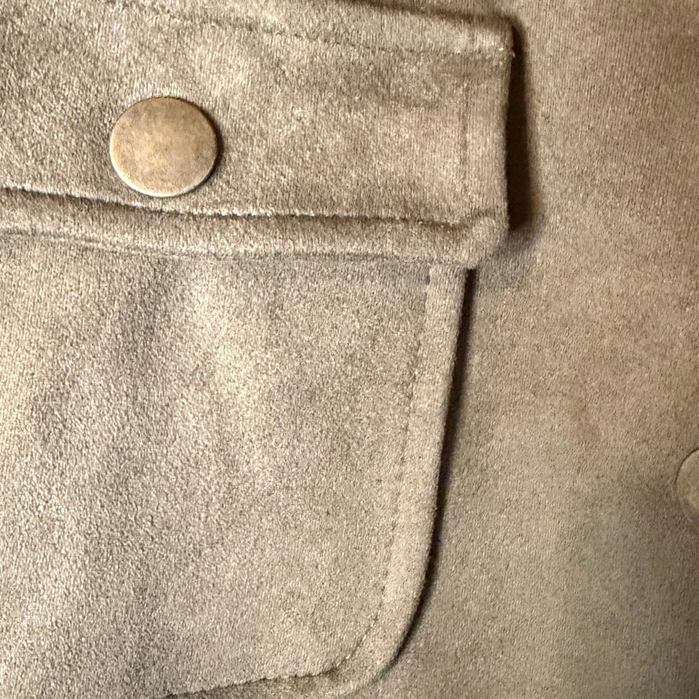 Allegra K Olive Green Crop Jacket Large - Picture 4 of 8